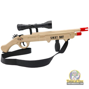 Toy water gun with scope, sling, and yellow ammo for play for Magnum Rubber Band Guns GL2SWATSS