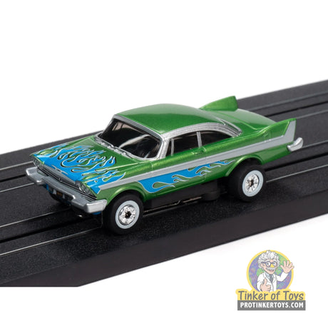 1958 Plymouth Fury (Flames) 3 | SC353 | Auto World — on-track view