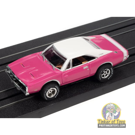 1970 Dodge Charger (Pink/White) 2A | SC354 | Auto World — on-track view