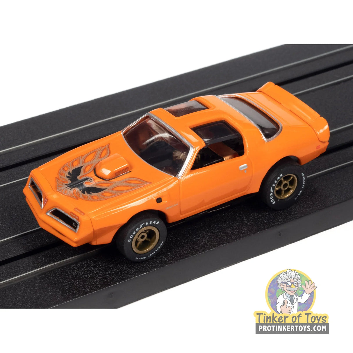 1977 Pontiac Firebird (Orange) 5B | SC354 | Auto World — on-track view