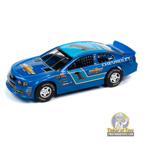 Blue Chevy SS stock car toy replica from Super III 2015 for Auto World SC383