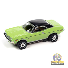 Green 1970 Plymouth Barracuda Gran Coupe toy car for Auto World SC390