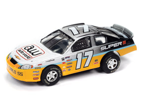 Yellow and black race car toy with the number 17 for Auto World SC399