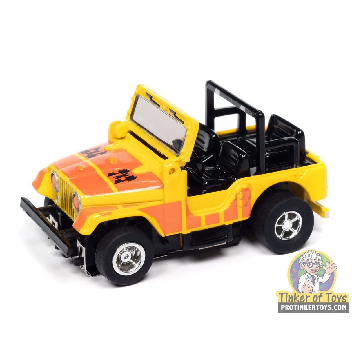 Xtraction 1979 Jeep CJ-7 (Yellow with Orange 4x4 Graphics) 2A | SC407 | Auto World — product view