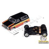 Xtraction 1979 Chevy Blazer (Black with Red & Yellow Side Panels) 3B | SC407 | Auto World — chassis and scale view