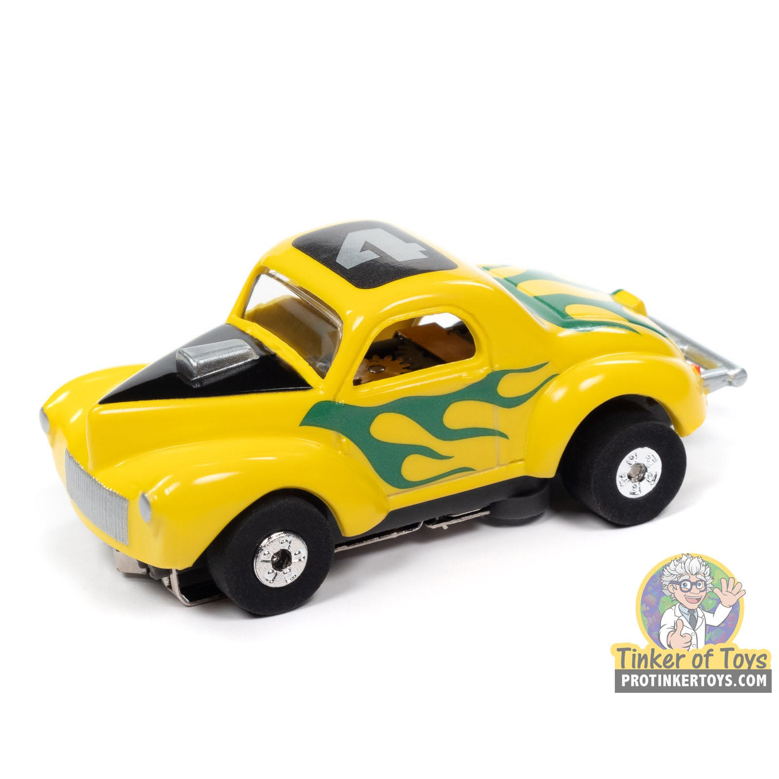 Thunderjet 1941 Willys Coupe Gasser (Yellow, Green Flames) 1A