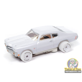 Silver toy car replica, detailed model with four wheels for Auto World SC409