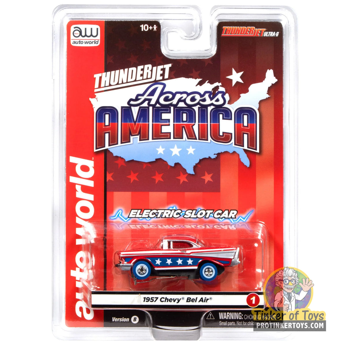 Thunderjet 1957 Chevy Bel Air (Red, Blue & White) 1B | SC430 | Auto World