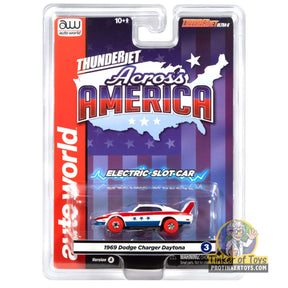 Thunderjet 1969 Dodge Charger Daytona (White, Red & Blue) 3A | SC430 | Auto World