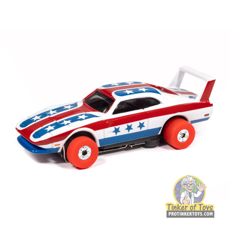 Thunderjet 1969 Dodge Charger Daytona (White, Red & Blue) 3A | SC430 | Auto World