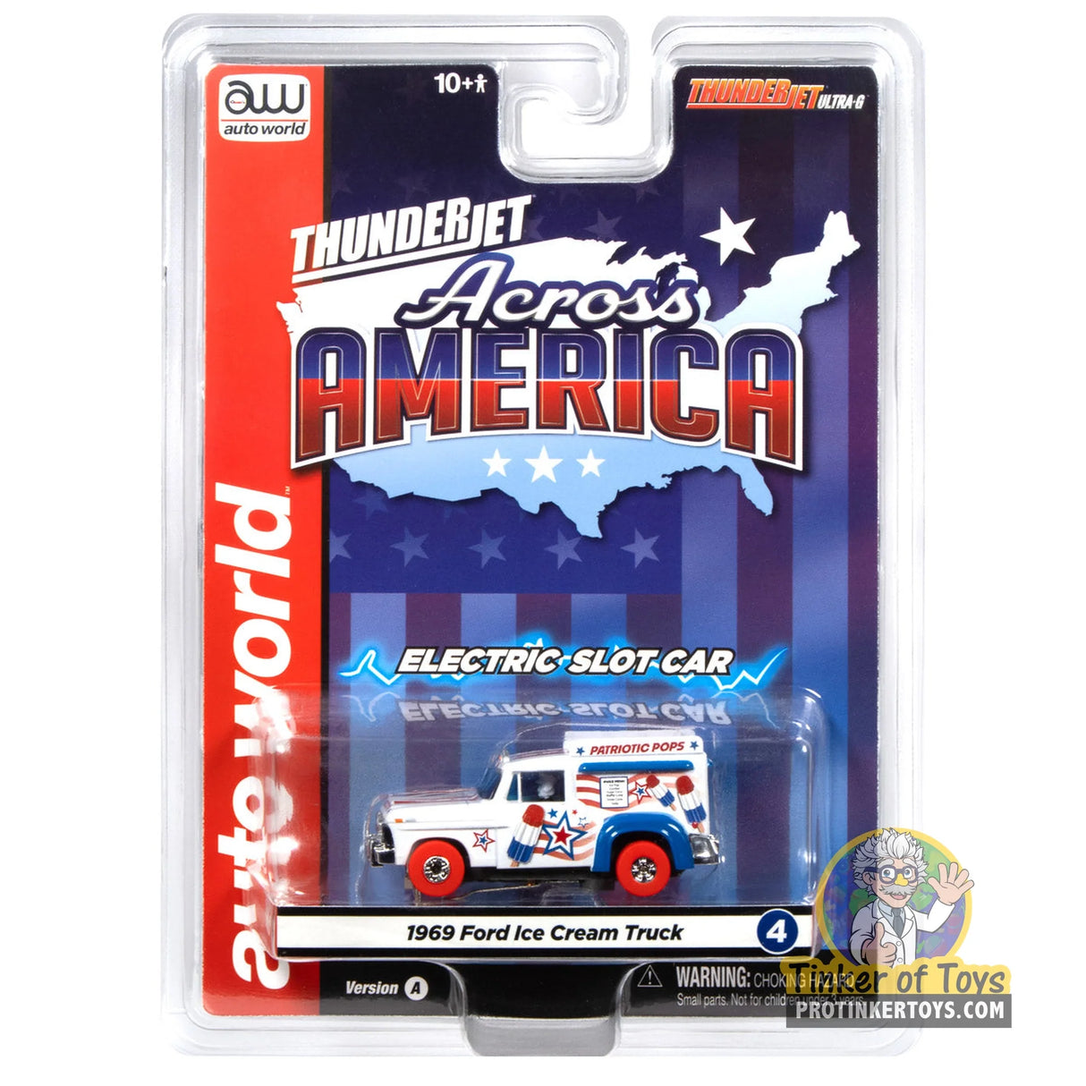 Thunderjet 1969 Ford Ice Cream Truck (White, Red & Blue) 4A | SC430 | Auto World