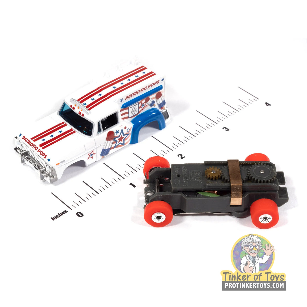 Thunderjet 1969 Ford Ice Cream Truck (White, Red & Blue) 4A | SC430 | Auto World