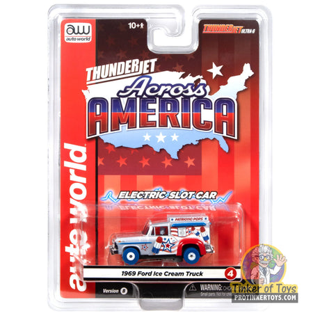Thunderjet 1969 Ford Ice Cream Truck (Silver, White, Red & Blue) 4B | SC430 | Auto World