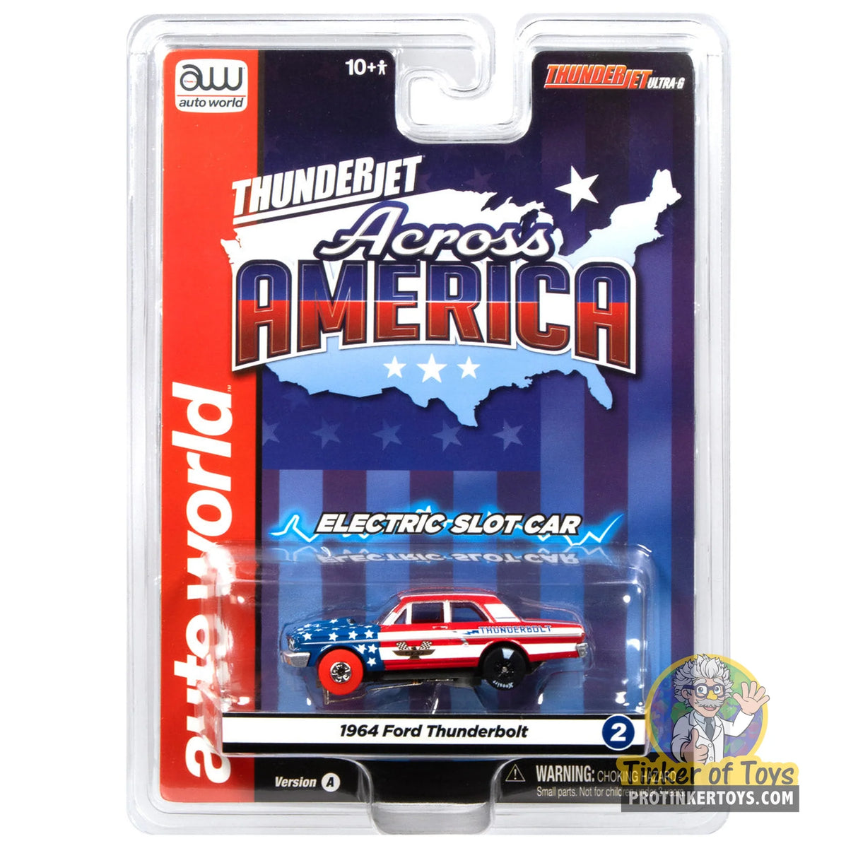 Thunderjet 1964 Ford Thunderbolt (White, Red & Blue) 2A | SC430 | Auto World