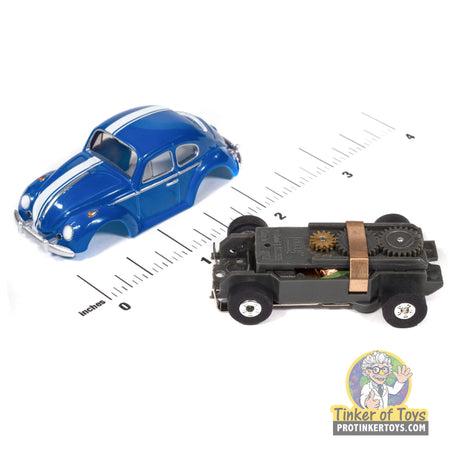 1966 Volkswagen Beetle Blue 1B | SC431 | Auto World - chassis and scale