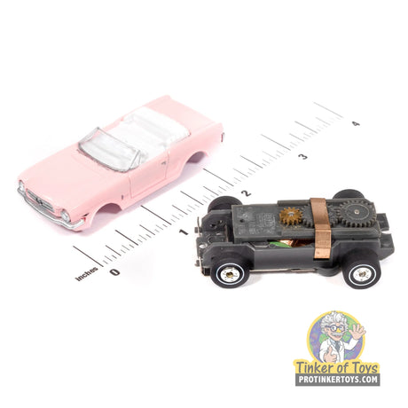 1965 Ford Mustang Pink 3A | SC431 | Auto World - chassis and scale
