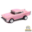 Auto World SC434 3B Thunderjet 1957 Chevrolet Bel Air Lowrider in pink, loose HO slot car