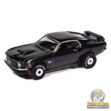 Auto World SC434 2A Thunderjet 1970 Ford Mustang Boss 429 in black, loose HO slot car