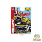 Auto World SC434 2A Thunderjet 1970 Ford Mustang Boss 429 in black, HO slot car in original retail packaging