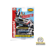 Auto World SC434 1B Thunderjet 1969 Chevy Nova in metallic blue, HO slot car in original retail packaging