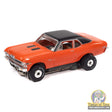Auto World SC434 1A Thunderjet 1969 Chevy Nova in orange with black roof, loose HO slot car