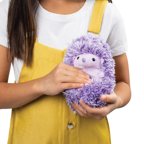 Closeup Photo of a Girl holding Curlimals Higgle Hedgehog