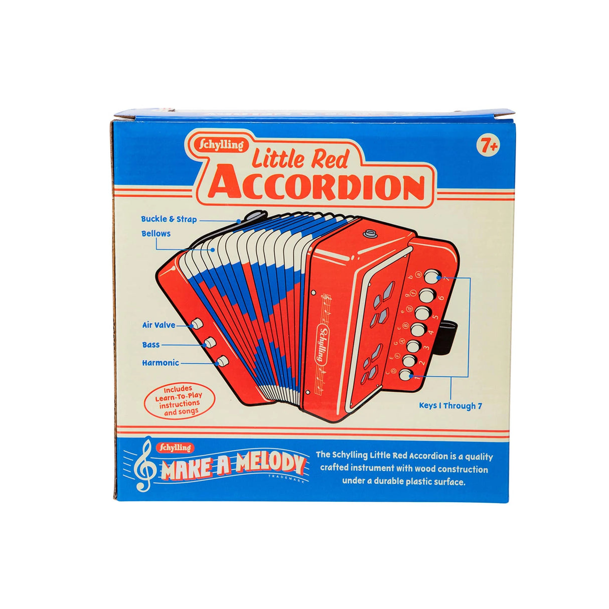 Schylling Little Red Accordion - Package Back