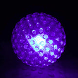 Blank Brite Ball lighting up blue on impact