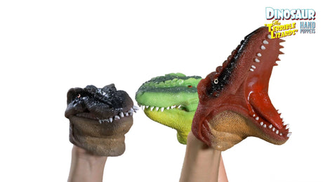 Dinosaur hand puppet video