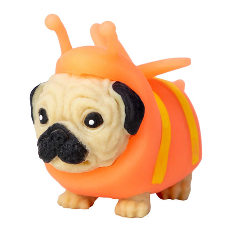 Party Animals Rave Puppies - Pug in a neon bumble bee costume