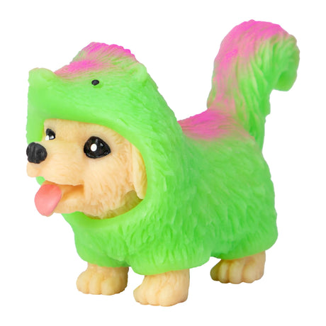 Party Animals Rave Puppies - Golden Retriever in a neon skunk costume