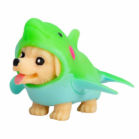 Party Animals Rave Puppies - Golden Retriever in a neon orca costume