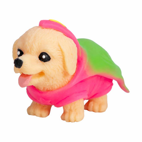 Party Animals Rave Puppies - Golden Retriever in a neon superhero costume
