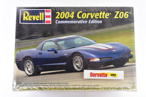 Blue 2004 Corvette Z06 model kit box art for Revell