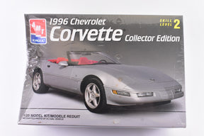 1996 Chevrolet Corvette model kit box art showing the car for AMT 8031