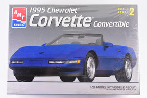 Blue 1995 Chevrolet Corvette convertible model kit box art for AMT 6538