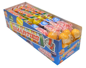Box of colorful, wrapped gumballs in a rectangular container for Mountain Sweets 652284