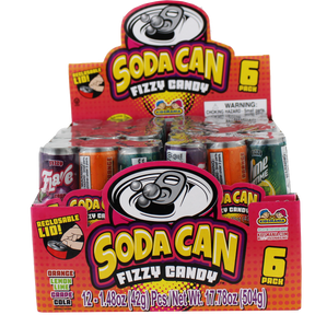 Box of assorted fizzy candy in a 6-pack display for Nassau Candy 16631
