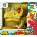 Sofubi Cartoon-Style Triceratops Dinosaur with Lights & Sounds | IMX17207 | King Me World