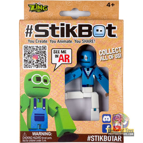 StikBot action figure packaging featuring a blue and white tuxedo character for TST616