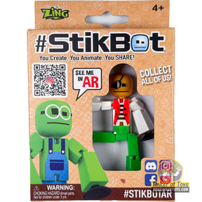 StikBot pirate figure packaging with QR codes and instructions for TST616