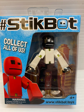 Black and white StikBot action figure in clear plastic packaging for TST616
