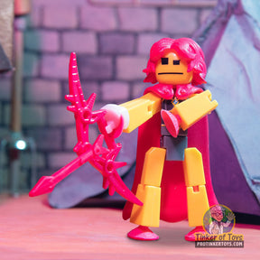 Action figure of Ruebell from Stikbot Legendz holding a pink weapon for SB260RU