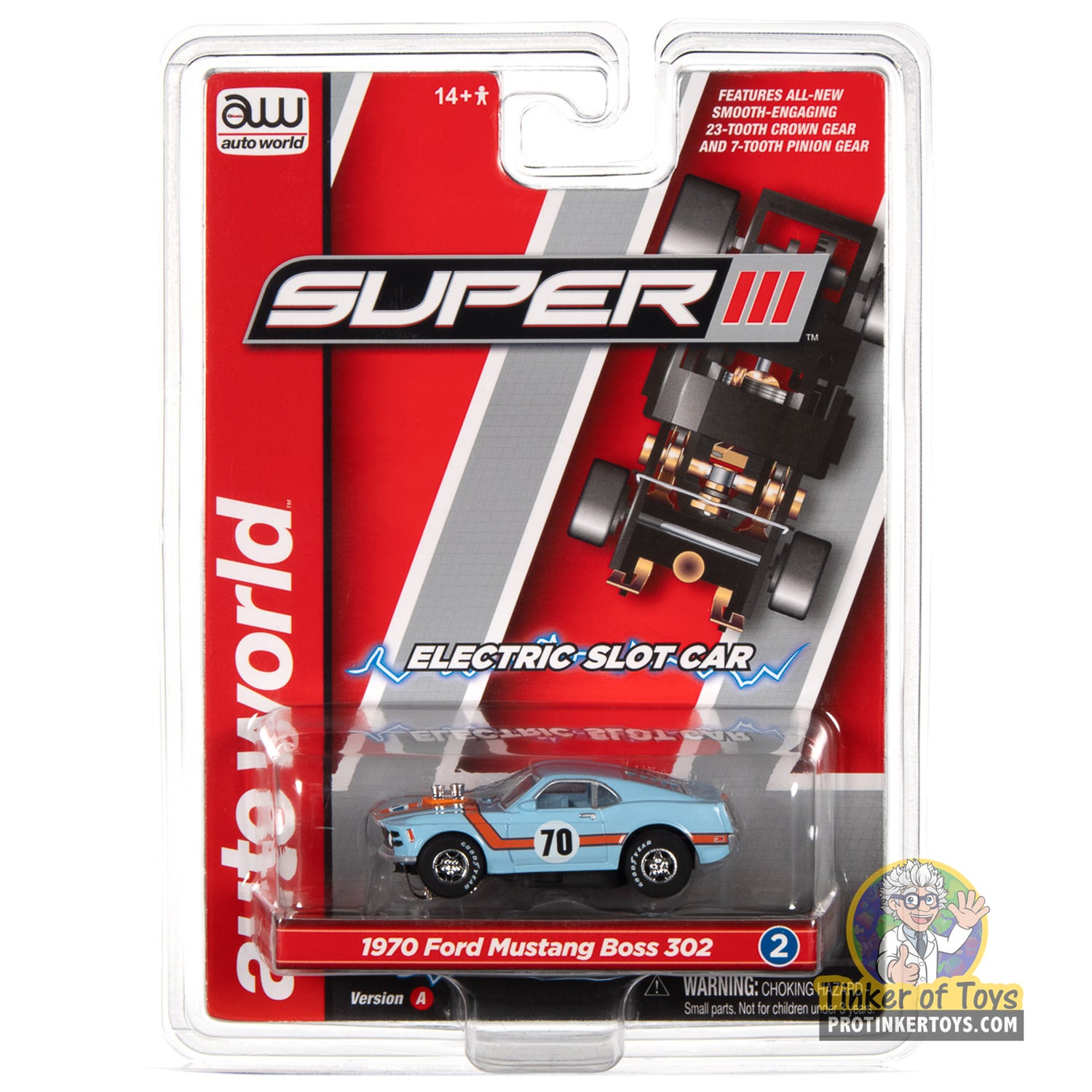 Super III 1970 Ford Boss Mustang (Gulf Blue) 2A | SC383 | Auto World