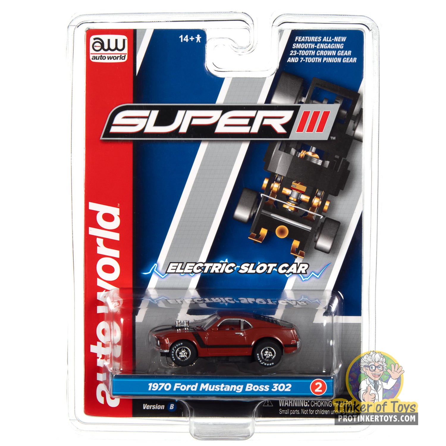 Super III 1970 Ford Boss Mustang (Red) 2B | SC383 | Auto World