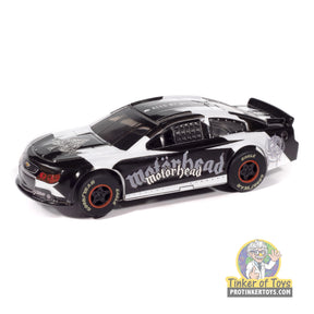 White and black slot car Chevy SS Motorhead race car for Auto World SC419