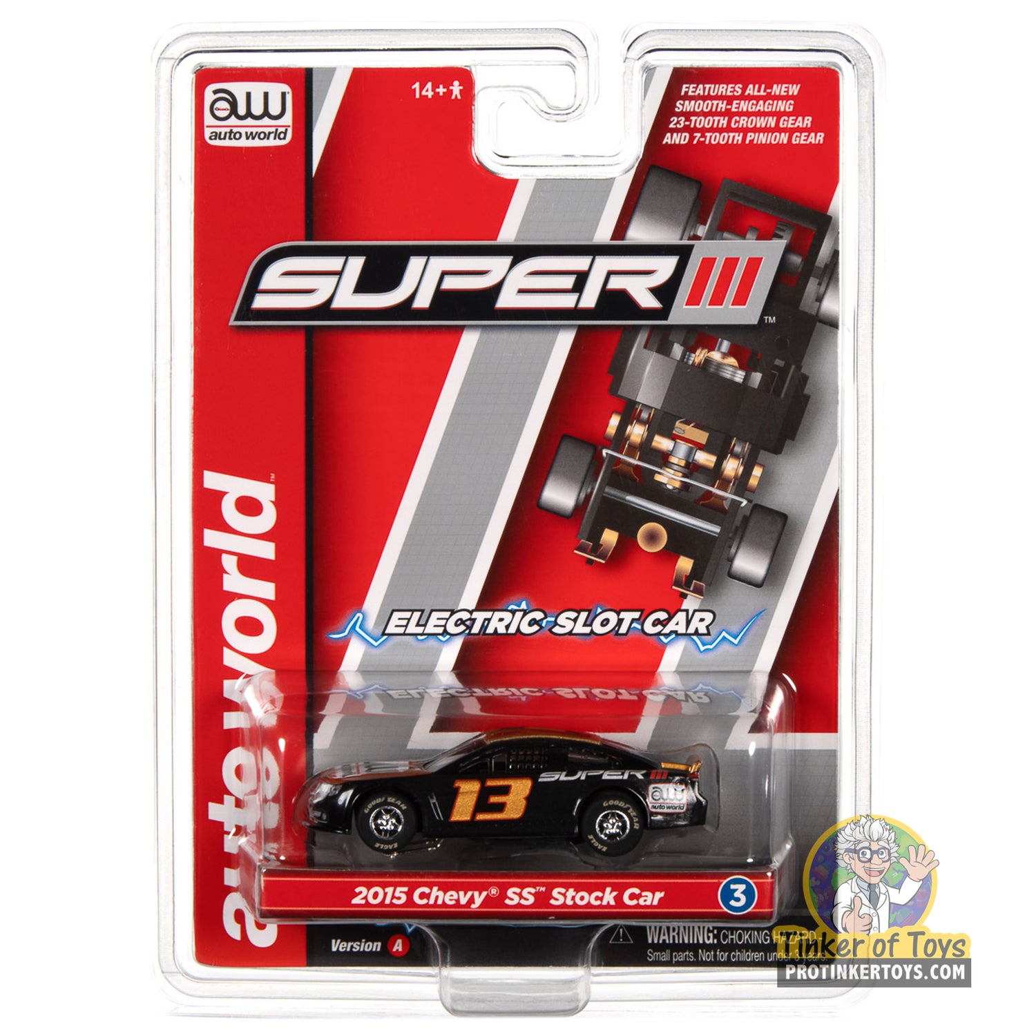 Super III 2015 Chevy SS Stock Car (Black/Gold) 3A | SC383 | Auto World