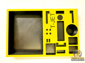 Yellow tray with T-Jet parts for 3D printing customization for Extreme 3D Customs Extreme 3D Customs