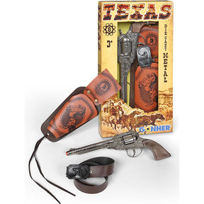 Western gun set with holster, belt, and display box for Gonher 150/0