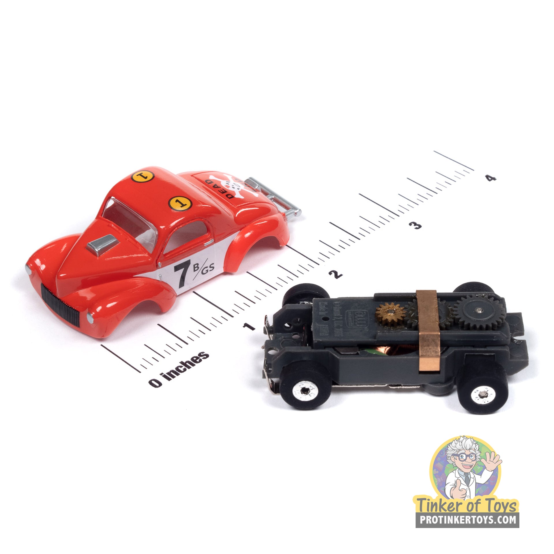 Thunderjet 1941 Willys Coupe Gasser (Red, Race Graphics) 1B